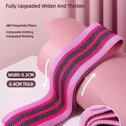 3Pcs Fabric Resistance Hip Booty Bands Glute Thigh Elastic Workout Squat Circle Stretch Fitness Strips Loops Yoga Gym Equipment