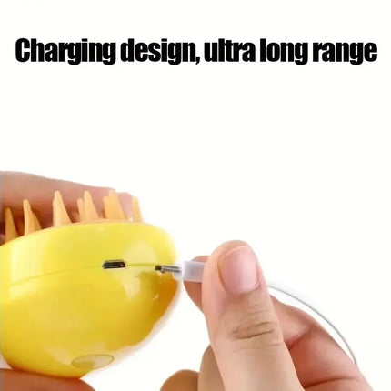 Steamy Dog Brush Electric Spray Cat Hair Brush 3 In1 Dog Steamer Brush for Massage Pet Grooming Removing Tangled and Loose Hair