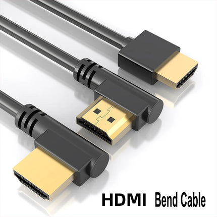 90 Degree HDMI 2.0 Cable - Graphene Enhanced for Space-Saving Installations | 8K, 3D & High Refresh Rate Aux Cable  Hdmi Cable
