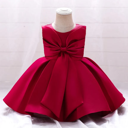 Summer Elegant 1st  Birthday Dress For Baby Girl Clothing Baptism Bow Princess Dresses Party Dress Girls Costume Vestido