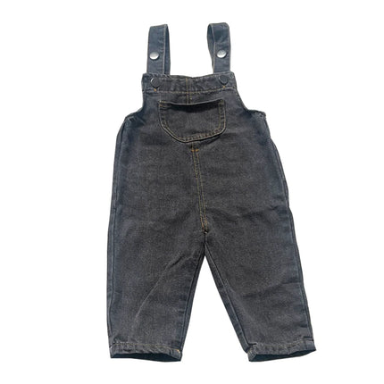 MILANCEL New Arrival Children Clothes Baby Girls Boys Overalls Solid Brief Style Toddler Denim Overol Jumpsuits