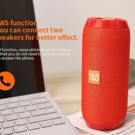 Portable Speaker Wireless  Bluetooth-compatible Subwoofer Outdoor Waterproof Loudspeaker Stereo Surround Support FM RadioTF