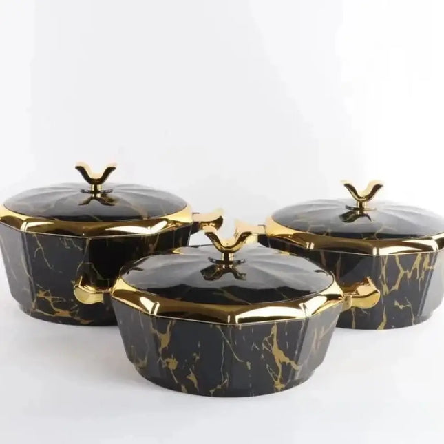 Design Food Warmer Casserole 3 Pcs Set 2/2.5/3L Thermal Container Insulated Lunch Box for Party Hotpot