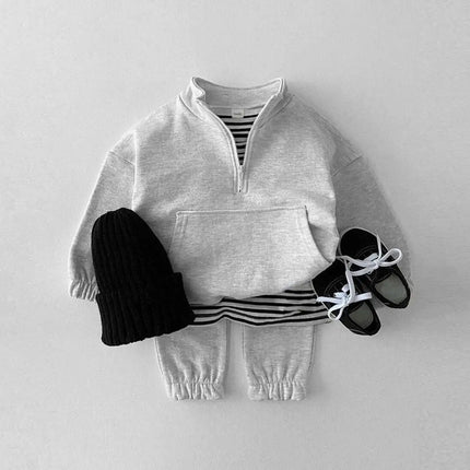 New Spring Autumn Baby Boys Girls Clothes Children Toddler Fashion Costume Kids Tracksuits Letter Hoodies Jacket Pants 2Pcs Sets