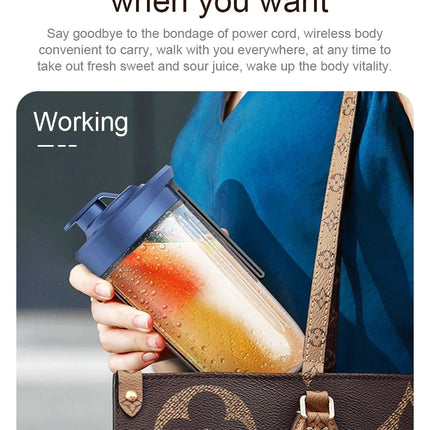 Portable Juicer Cup Smoothie Blender 6 Blade Blender Bottle  Household Fruit Juicer Cup USB Rechargeable Juicer Kitchen Tool