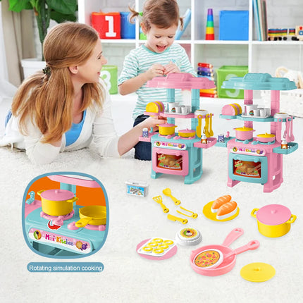 Miniature Kitchen Cooking Set Kid Toys, Food Drink Pop Cans Pretend Play Mini Kitchen Game Accessories Set House Games Gifts