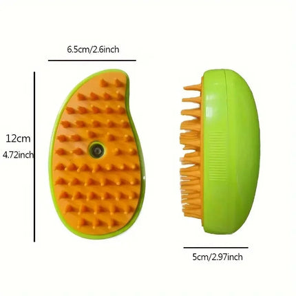Steamy Dog Brush Electric Spray Cat Hair Brush 3 In1 Dog Steamer Brush for Massage Pet Grooming Removing Tangled and Loose Hair