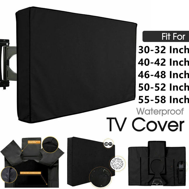 30-58 Inch Dustproof Waterproof TV Cover Outdoor Patio Flat Television Protector Oxford Cloth Coated Outdoor Dustproof