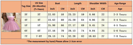 Girls Pearls Dress Elegant Princess Wedding Gown Kids Dresses For Girl Children Birthday Party Tulle Dress 3-8Yrs Vestidos