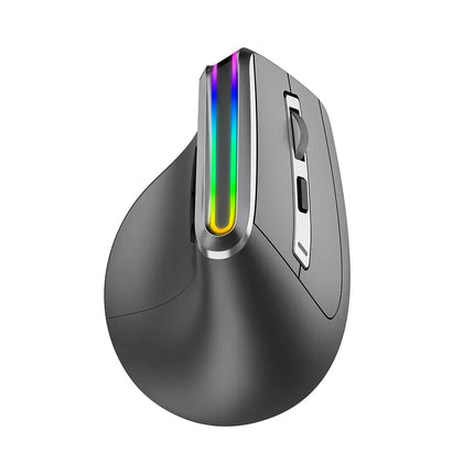 COUSO High Quality Ergonomic Mouse RGB Backlit Dual Mode BT3.0 BT5.0 Computer Bluetooth Rechargeable Wireless Vertical Mouse