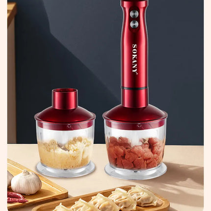 Electric Immersion Blender Hand Blender with Whisk 5 in 1 600W,304 Stainless Steel Ice Crush Blade with Whisk, Milk Frother