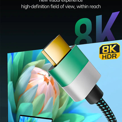 8K HDMI to HDMI 2.1 Cable 48Gbps High Speed 8K 60Hz 4K HDMI-compatible Cable for Switch Laptop Monitor Camera TV Smart Devices