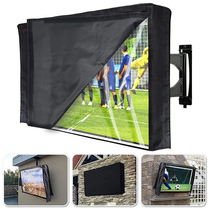 Outdoor TV Cover 22-65 Inch,210D Weatherproof TV Screen Protectors with Waterproof Zipper & Storage Pocket,Velcro,Universal