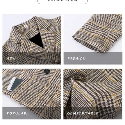 Winter Woolen Coat for Girl Thick Jacket Toddler Girls Plaid Outerwear Kids Clothes Autumn England Teenage Trench School Uniform