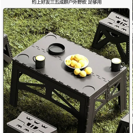 Outdoors Foldable TableTravel Folding Step Stool Weight Sturdy Tables Portable Picnic Desk Camping Simplicity Practical Desks