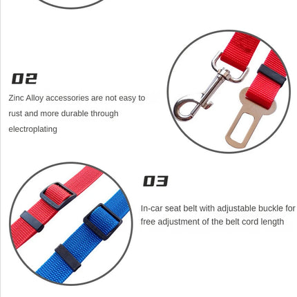 Adjustable Dogs Accessoires Pet Cat Dog Car Seat Belt Pet Seat Vehicle Dog Harness Lead Clip Safety Lever Traction Dog Collars