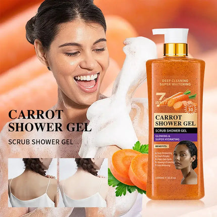 Papaya Shower Gel Whitening Smoothing Cleansing Remove Dirt Fade Pigmentation Rich Foam Lasting Aroma Hydrate Refresh Body Wash