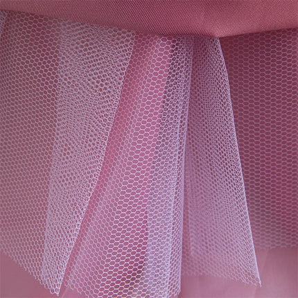 Baby Girl Fluffly Pink Princess Dress Toddler Infant Wedding Party Prom Gown Children Sequin 1st Birthday Baptism Evening Dress