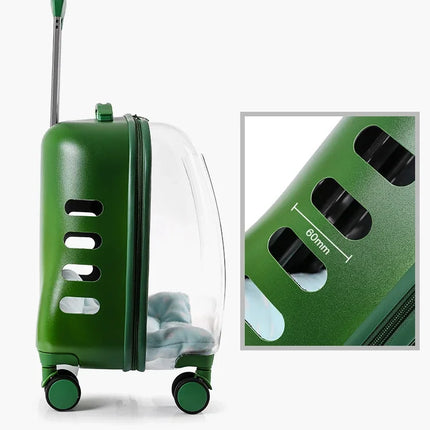 Cats Carrier Pet Backpacks PC Material Travel Stroller Bags Pet Shop Transparent Transportation Products on Wheels Accessories