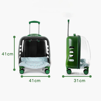 Cats Carrier Pet Backpacks PC Material Travel Stroller Bags Pet Shop Transparent Transportation Products on Wheels Accessories