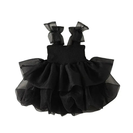 Baby Girl Black Tutu Dress Long Sleeve Autumn Child Princess Dresses 1-8Y Children Clothes One Piece Puffy Vestidos Elegant