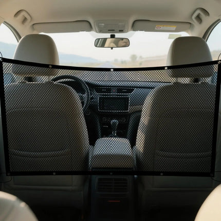 Car Dog Barrier Net Adjustable Pet Safety Divider Between Seat Heavy-Duty Foldable Isolation Net Non-slip Car Accessories For