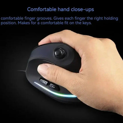 C-18 Vertical Gaming Mouse 10000 DPI Programmable 11 Buttons USB Wired RGB Optical Remote Mouse Gamer Mice For Laptop PC