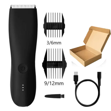 Body Hair Trimmer Shaver for Men Ball Trimmer for Groin Pubic Replaceable Ceramic Blade Groomer Electric Razor Waterproof Clippe
