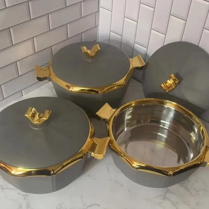 Design Food Warmer Casserole 3 Pcs Set 2/2.5/3L Thermal Container Insulated Lunch Box for Party Hotpot