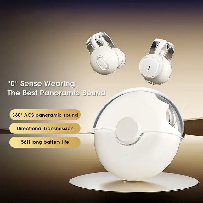 Bluetooth Earbuds True Clip-on Wireless Earphones Noise Cancelling Bluetooth Headsets Earcuffs Handsfree With Mic For Xiaomi ios