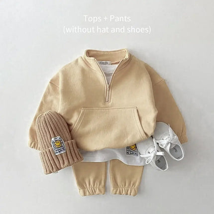 New Spring Autumn Baby Boys Girls Clothes Children Toddler Fashion Costume Kids Tracksuits Letter Hoodies Jacket Pants 2Pcs Sets