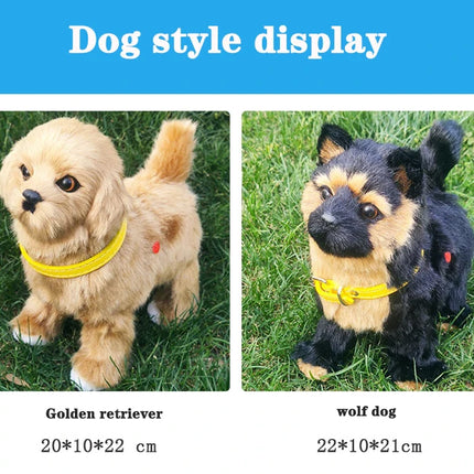 New Simulation Robot Dog Electronic Pet Sound Control Walking Nodding Music Touch Control Robot Animal Pet Children Toy Gifts