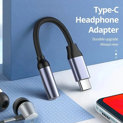 USB-C to 3.5mmAdapter for Samsung S23/S22, Huawei P30, Xiaomi, iPad Pro, iPhone 15,Fast Charge & HiFi Sound, Portable Aux Cable
