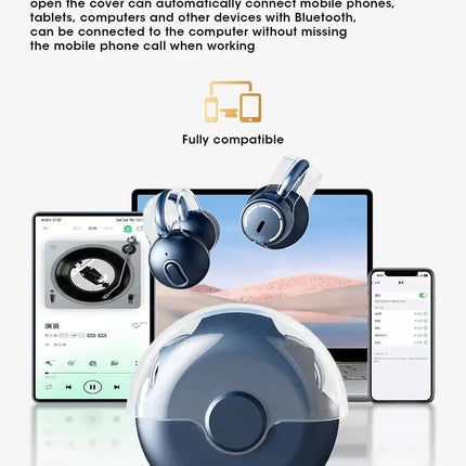 Bluetooth Earbuds True Clip-on Wireless Earphones Noise Cancelling Bluetooth Headsets Earcuffs Handsfree With Mic For Xiaomi ios