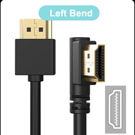 90 Degree HDMI 2.0 Cable - Graphene Enhanced for Space-Saving Installations | 8K, 3D & High Refresh Rate Aux Cable  Hdmi Cable