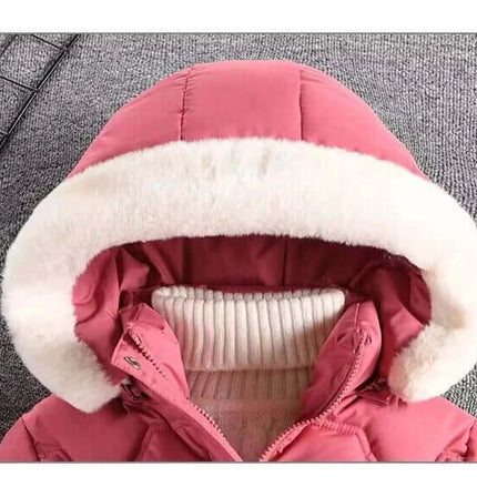 Autumn Winter Girls Jacket Keep Warm Fashion Hooded Outerwear Birthday Christmas Princess Coats 3 4 5 6 7 8 Years Kids Clothes