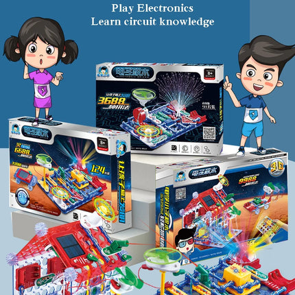 ANU New Circuit Electronic Building Block Scientific Experiment Educational Children's Assembled Toys Electronic Exploration 8+