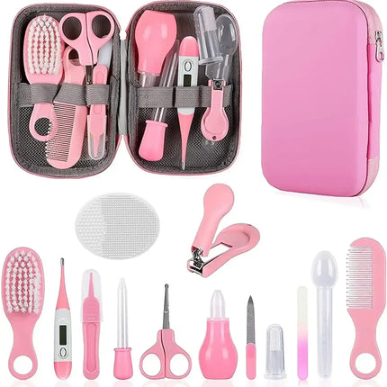 Baby Grooming Kit, Infant Safe Care Set with Hair Comb Nail Clipper Etc, Baby Essentials Kit, Newborn Girls Boys Baby Essentials