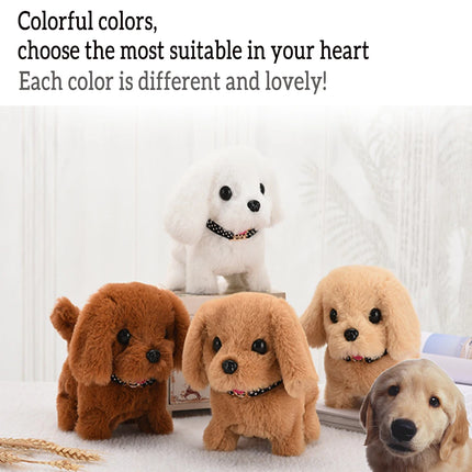 Pet Companion Battery Operated Toy Plush puppy pet electronic interactive toy  walking barking wagging tail Simulation puppy