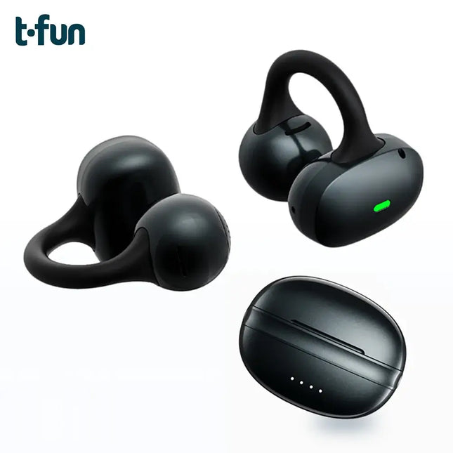 Open Ear Earbuds, Clip-On Earbuds Wireless Bluetooth, Ear Clip Bluetooth Headphones, Lightweight Comfort, Ergonomic Secure Fit
