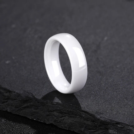 Kolmnsta 2mm 4mm 6mm White Ceramic Ring Men Woman Rings Anti-Allergy Polished Design Anillos Gentle Wedding Engagement Band