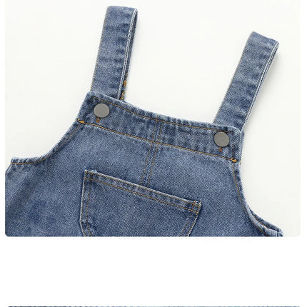 MILANCEL New Arrival Children Clothes Baby Girls Boys Overalls Solid Brief Style Toddler Denim Overol Jumpsuits