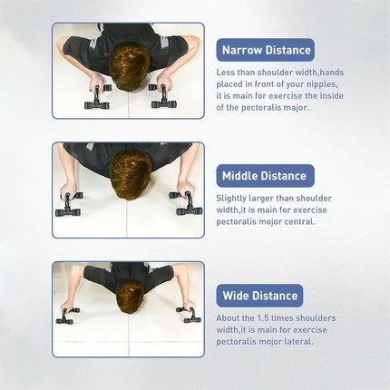 Non-Slip Push Up H-Shaped Support Bar Stand Home Fitness Power Rack Gym Handles Pushup Bars Exercise Arm Chest Muscle Training