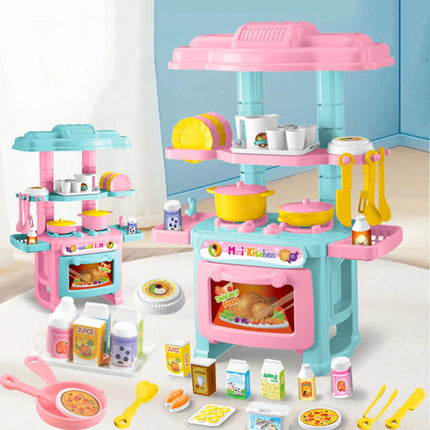 Miniature Kitchen Cooking Set Kid Toys, Food Drink Pop Cans Pretend Play Mini Kitchen Game Accessories Set House Games Gifts