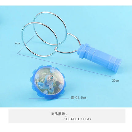 Kid Led Magic Magnetic Orbit Spinning Top Toy Creative Hand Cranked Color Luminous Spinning Toys For Boys Girls Children Gifts