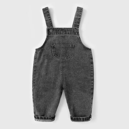 MILANCEL New Arrival Children Clothes Baby Girls Boys Overalls Solid Brief Style Toddler Denim Overol Jumpsuits