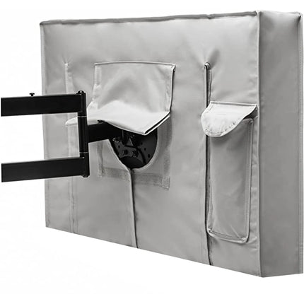 Weatherproof Dust-proof Outdoor TV Cover Beige 70" 75" 40" 46" 50" 55" 60" 65" Protect TV Screen Garden Patio Outdoor TV Cover