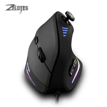 C-18 Vertical Gaming Mouse 10000 DPI Programmable 11 Buttons USB Wired RGB Optical Remote Mouse Gamer Mice For Laptop PC