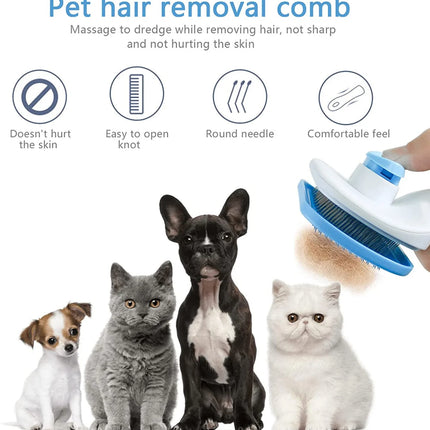 Dog Hair Remover Brush Cat Dog Hair Grooming And Care Comb For Long Hair Dog Pet Removes Hairs Cleaning Bath Brush Dog Supplies