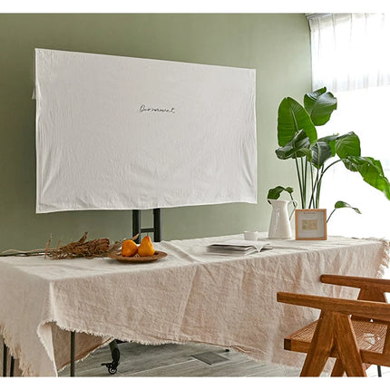 100% cotton TV dust cover LCD high-end TV cover dustproof cloth for 55 inches, 65 inches, 43 inches,75 inches